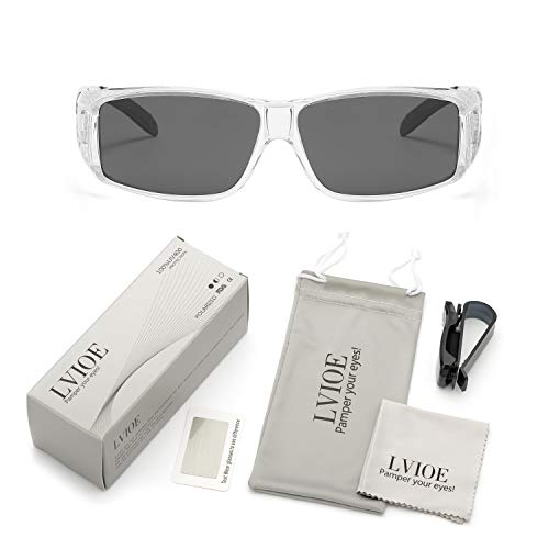 Fahrradbrille für Brillenträger LVIOE Unisex Polarisiert Sonnenbrille