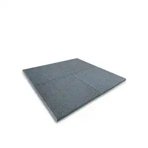 Fallschutzmatten Land-Grid 1m² Grau Gummimatten Spielplatzmatte