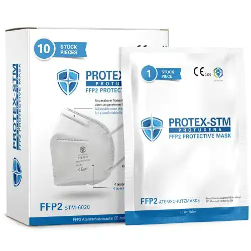 Die beste FFP2-10er-Pack Protuxena Protex-STM FFP2 Maske - 10 Stück 2026 Test Bestseller FFP2-10er-Pack Protuxena Protex-STM FFP2 Maske – 10 Stück