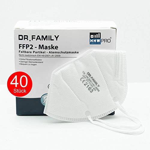 FFP2-Masken HHW Pro FFP2 Maske Atemschutzmaske 40 Stück