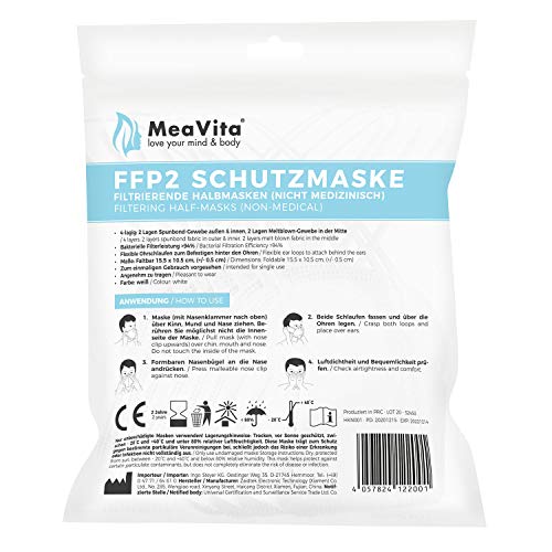FFP2-Masken Mea Vita MeaVita FFP2 Maske, EU CE Zertifiziert