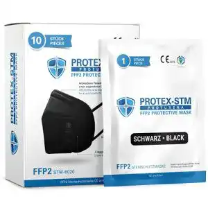 FFP2-Masken Schwarz Protuxena Protex-STM FFP2 Maske – 10 Stück