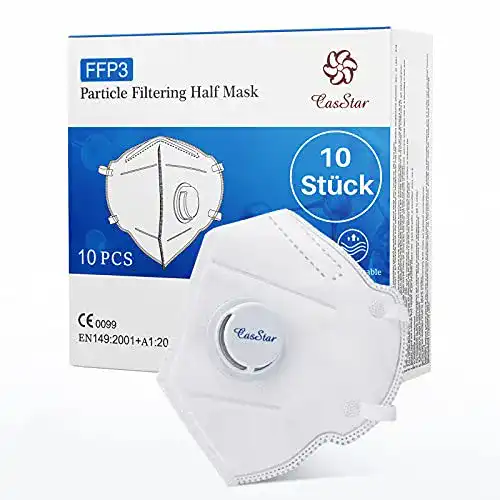 FFP3-Maske mit Ventil CasStar FFP3 Masken,10 Stück Schutzmaske
