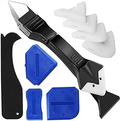 Fugenglätter XCOZU 9 Pcs Silikonentferner, Silikon Abzieher 3 in 1