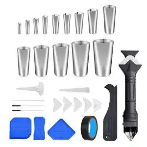 Fugenglätter Zasiene Edelstahl Dichtungsdüse Caulking Kit 31 Stück
