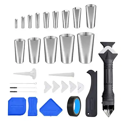 Die beste Fugenglätter Zasiene Edelstahl Dichtungsdüse Caulking Kit 31 Stück 2026 Test Bestseller Fugenglätter Zasiene Edelstahl Dichtungsdüse Caulking Kit 31 Stück