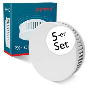 Funkrauchmelder-Set Pyrexx PX-1C • 5 Stück Funk-Rauchmelder 5er