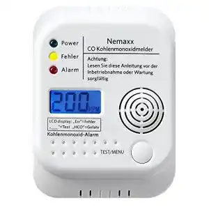 Gasmelder Nemaxx CO Melder Kohlenmonoxidmelder, DIN EN50291