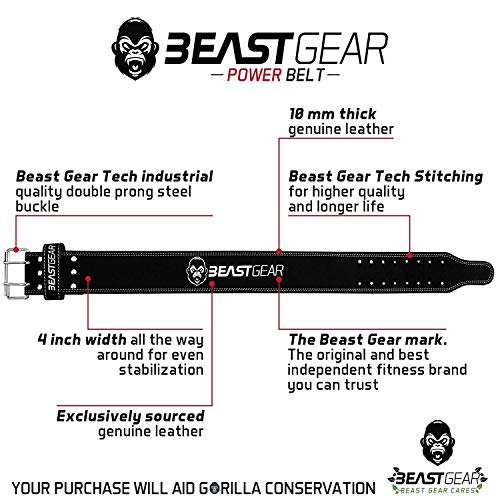 Gewichthebergürtel Beast Gear PowerBelt – Premium Powerlifting