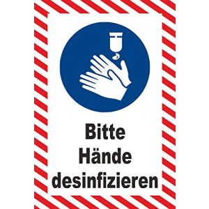 Hände-desinfizieren-Schild MK-Schilder Aufkleber 15x10cm