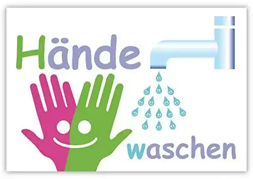 Hände-waschen-Schild SCHILDER HIMMEL Schild 21x15cm