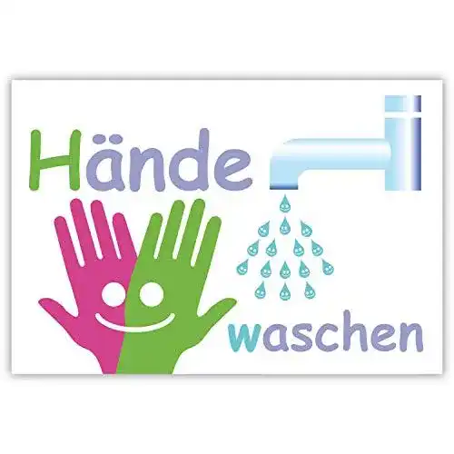 Hände-waschen-Schild SCHILDER HIMMEL Schild 21x15cm