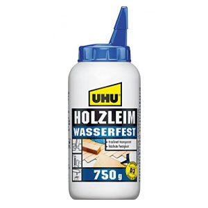 Holzleim UHU Wasserfest Flasche, Universell wasserfest 750 g