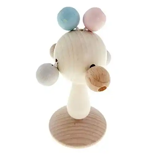 Holzrassel Baby Hess Holzspielzeug 10128443 Rassel aus Holz