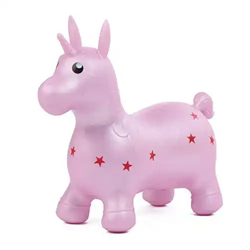 Die beste Hüpftier LUDI Mein springendes Einhorn Aufblasbares Reittier 2026 Test Bestseller Hüpftier LUDI Mein springendes Einhorn Aufblasbares Reittier