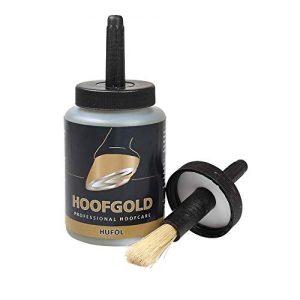 Huföl HOOFGOLD für Pferde – Hufelixier mit Pinsel 500 ml