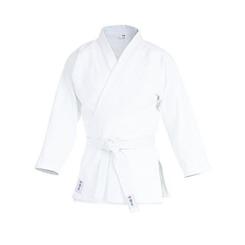 Judoanzug Ultrasport mit Weißem Gürtel, Weiß, 100, 10581