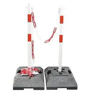 Kettenpfosten UvV UVKS0202 2 Absperrpfosten Stahl 1m x Ø42mm