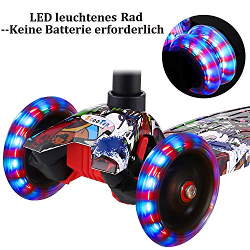 Kickboard WeSkate Roller Kinder Dreiradscooter mit PU LED