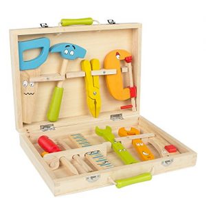 Kinder-Werkzeugkoffer COLORBABY Werkzeugkoffer, Holz