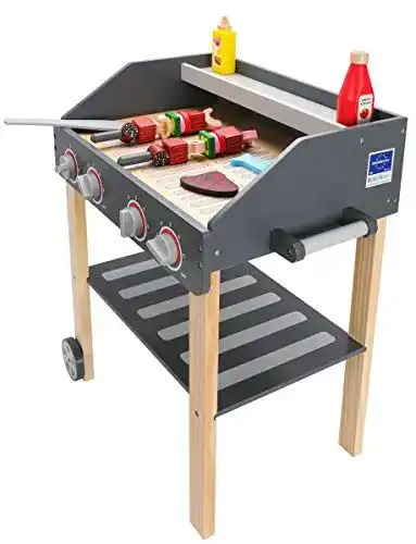 Kindergrill mamabrum Holz Grill für Kinder BBQ für Kinder