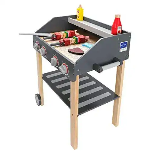 Kindergrill mamabrum Holz Grill für Kinder BBQ für Kinder
