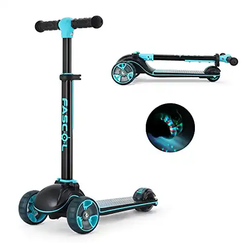 Kinderroller Fascol Faltbar Dreiradscooter ab 3-12 Jahre mit LED