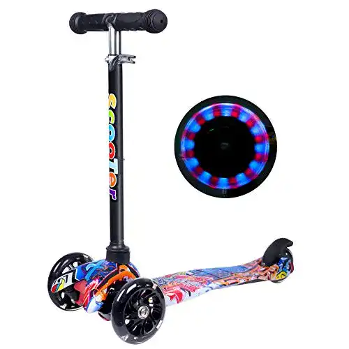 Kinderroller YUANJ Scooter Kinder Roller, Dreiradscooter PU Räder