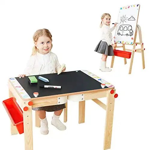 Kindertafel TOP BRIGHT 2 in 1 Tafel für Kinder, Aufbewahrungsbox