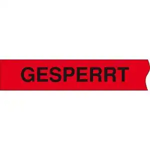 Klebeband gesperrt Lemax ® , rot/schwarz, Polypropylen, 66m/Rolle