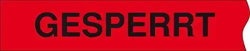 Klebeband gesperrt Lemax ® , rot/schwarz, Polypropylen, 66m/Rolle