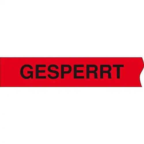 Klebeband gesperrt Lemax ® , rot/schwarz, Polypropylen, 66m/Rolle
