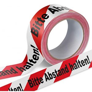 Klebeband rot-weiß MASHPAPER Warnband Klebeband Packband
