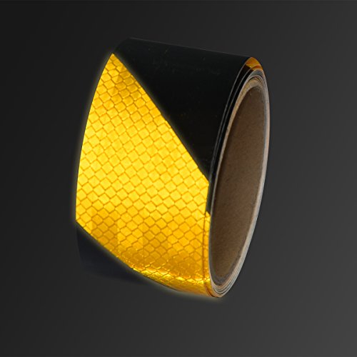 Klebeband schwarz-gelb EYEPOWER Warnklebeband Reflektorband