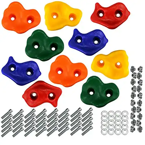Klettergriffe Kinderspielbox Klettersteine für Kletterwand im Set