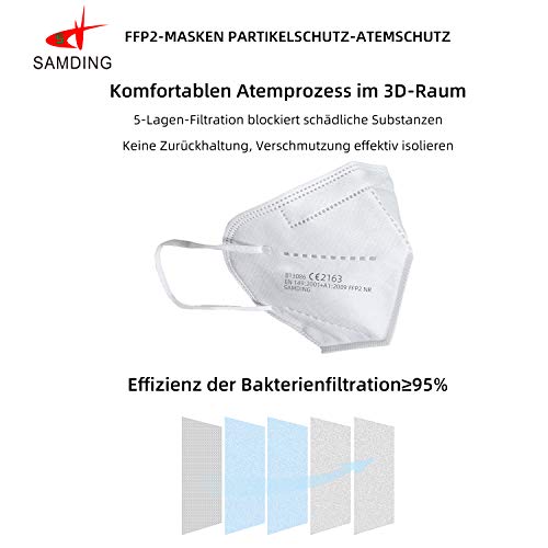 KN95-Maske CasStar FFP2/KN95 Maske, 3D Atemschutzmasken