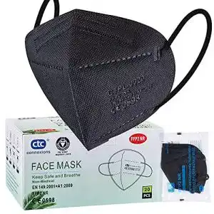 KN95-Maske ctc connexions 20 Stück FFP2-Maske Schwarz , CE0598