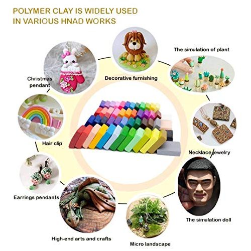 Knete SUNNOW Polymer Clay – Polymer Ton 24 Farben Clay Ofen