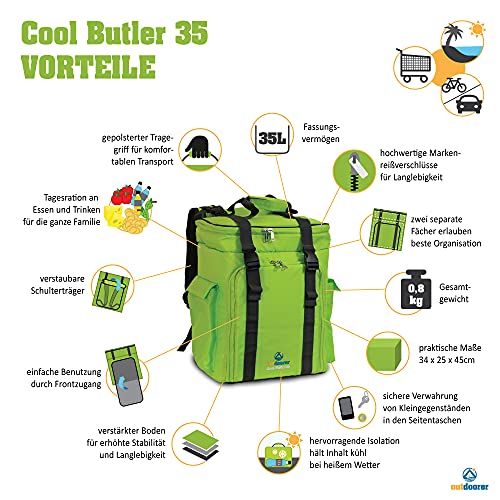 Kühlrucksack outdoorer großer Cool Butler 35 – Kühltaschenrucksack