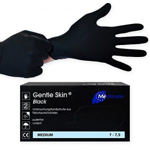 Latexhandschuhe Meditrade Gentle Skin Black Latex 100 Stück