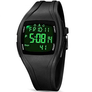 Laufuhr READ Digital Sport Armbanduhr Schrittzähler, 3D Pedometer