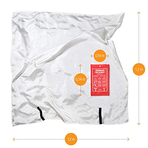 Löschdecke Amazy (XL| 1,2 x 1,2 m) Erste Hilfe inkl. Schutztasche