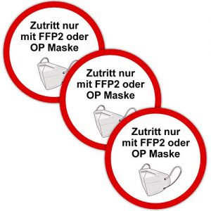 Maskenpflicht-Aufkleber FFP2 Kackspecht 5 Stück Aufkleber FFP2