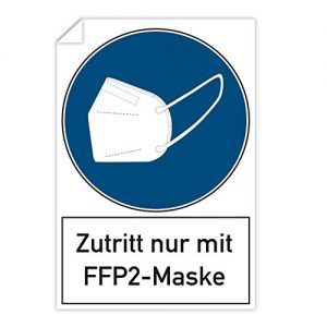 Maskenpflicht-Aufkleber FFP2 STEMPEL-FABRIK Hinweis – Zutritt