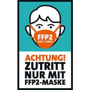Maskenpflicht-Schild FFP2 CherryCards FRUITPRINTS StarfruitSigns