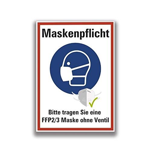 Die beste maskenpflicht schild ffp2 mbs signs aufkleber maskenpflicht Bestsleller kaufen