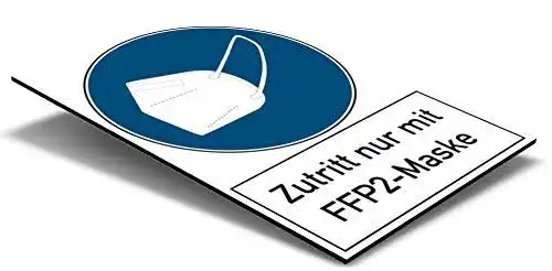 Maskenpflicht-Schild FFP2 STEMPEL-FABRIK Hinweis 200x300x4 mm