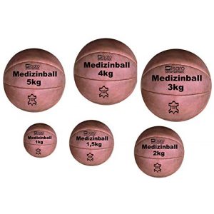 Medizinball Lisaro Medizin-Ball aus Echt-Leder (2-KG)