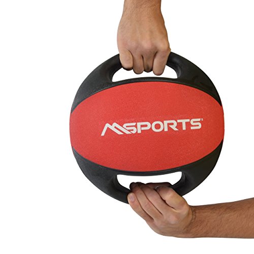 Medizinball MSPORTS Premium mit Griffe 1 – 10 kg – Professionell
