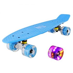 Mini-Longboard hausmelo Skateboard Mini Cruiser Retro Board